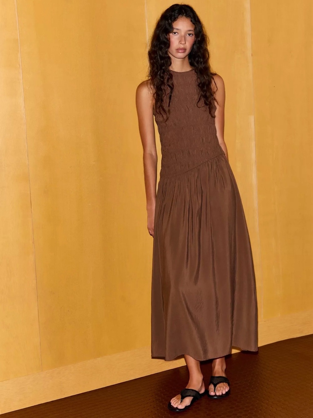 NWT ZARA VOLUMINOUS MIDI DRESS